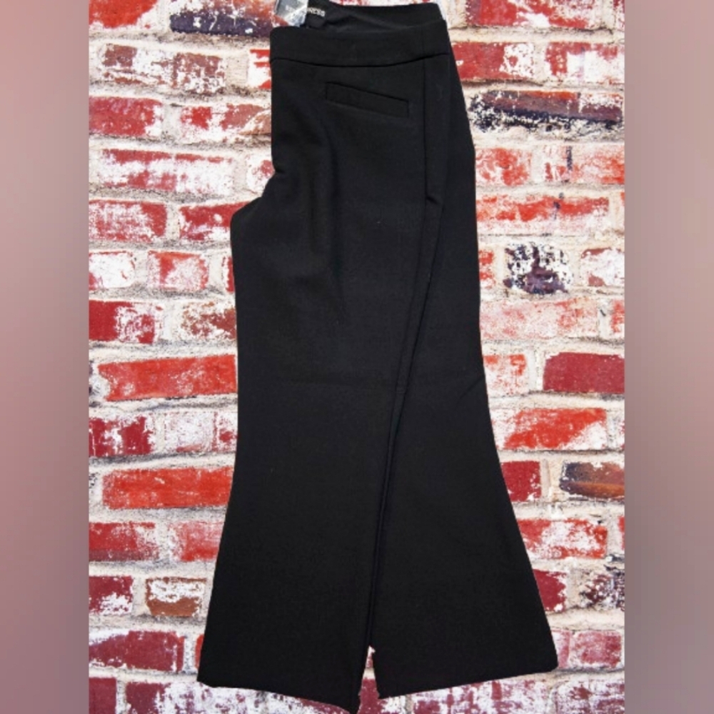 📣 Express Black Capri Trouser Lined Front Pockets Flat Front Size 12 🆕 NWT 😍